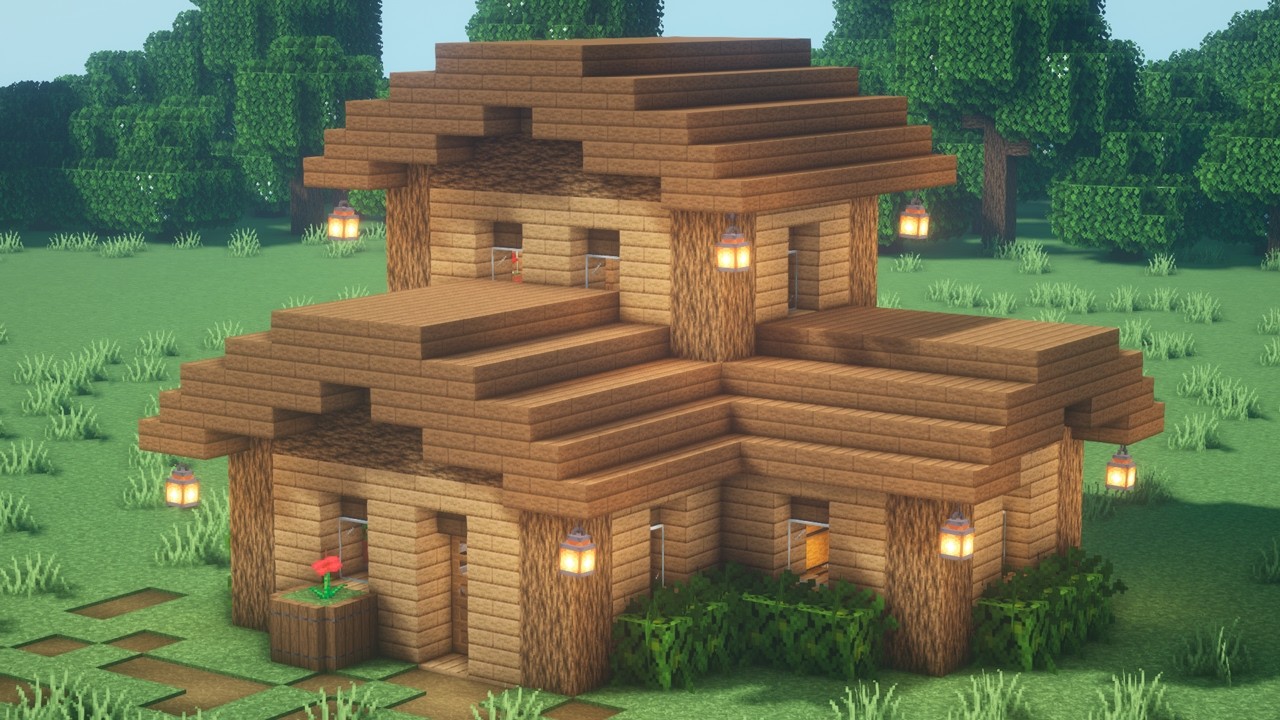 Minecraft: How to build a Wooden Starter House - Minecraft Builders