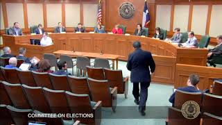 Texas House Committee on Elections Meeting - April 15, 2019 Part 1