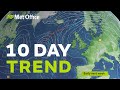 10 Day Trend – Dry and mild by day as we head into Spring