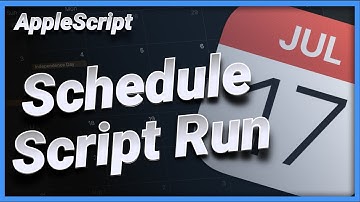 AppleScript Tutorial : Schedule with Launchd, not Cron