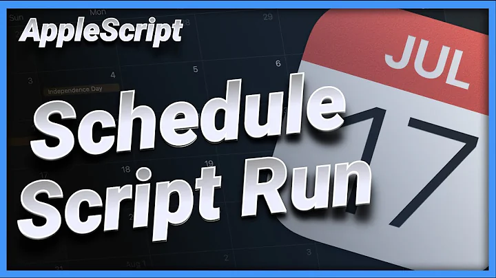 AppleScript Tutorial : Schedule with Launchd, not Cron