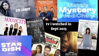 What TV Shows I Watched - September 2023