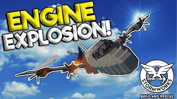 PLANE CRASHES AFTER ENGINE EXPLODES! - Stormworks Multiplayer Gameplay - Plane Crash Survival