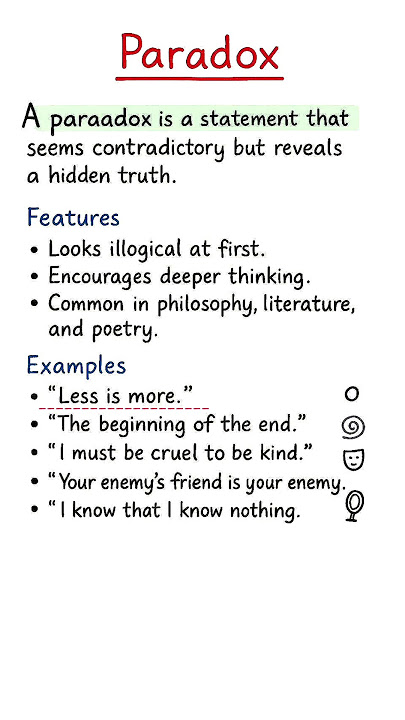 What is a paradox? #paradox #englishliterature #literature #figureofspeech