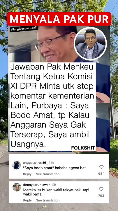 #shorts #fyp #purbayayudhisadewa #purbaya #dpr