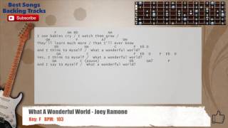 🎸 What A Wonderful World (Rock) - Joey Ramone Guitar Backing Track with chords and lyrics