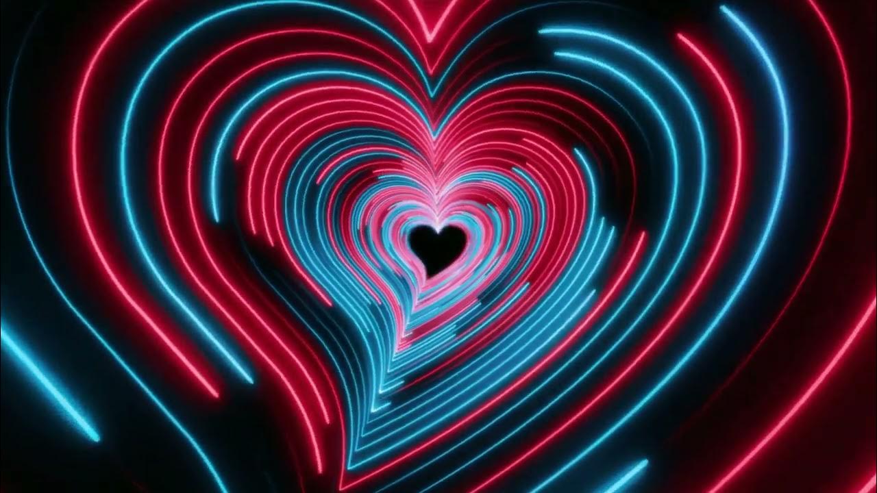 Double Neon Love Heart Tunnel Background 1 Hour 4k 60fps Neon Lights double-neon-love-heart-tunnel-background-1-hour-4k-60fps-neon-lights