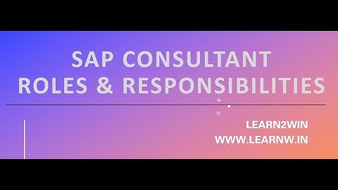 sap consultant roles and responsibilities | sap consultant job description #swaminath #learn2win