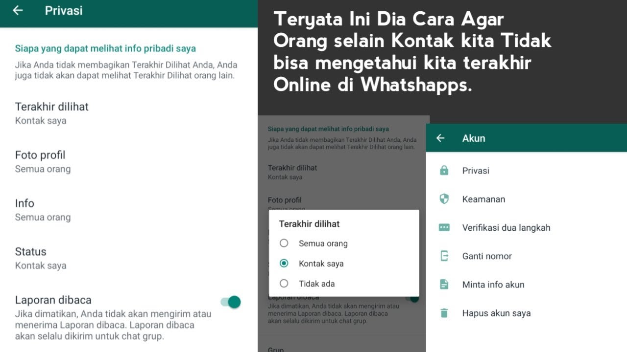 Cara Setting Foto Profil Whatshapp Khusus Untuk Kontak 