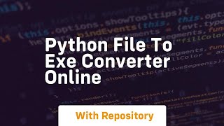 python file to exe converter online