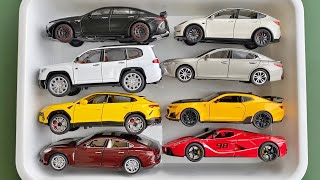 Box Full Of Diecast Cars - Brabus, Toyota, Lamborghini, Porsche, Tesla, Lexus, Chevrolet, Ferrari