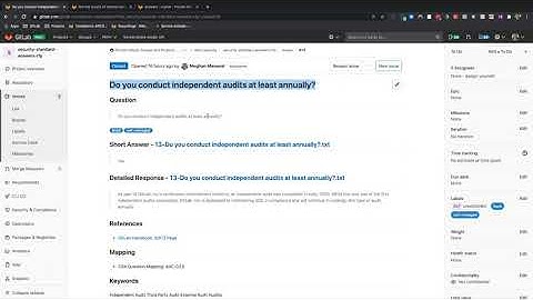 Finding an Answered Question - Security Standard Answer RFP System
