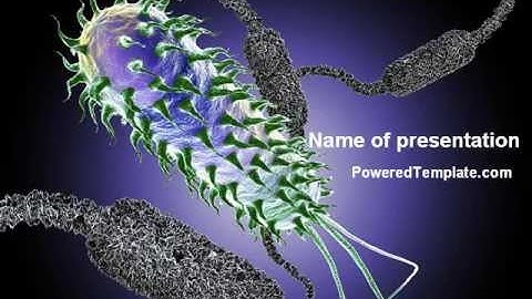 Bacteria PowerPoint Template by PoweredTemplate.com