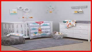 Disney Winnie The Pooh First Best Friend 4 Piece Nursery Crib Bedding Set, Aquagreywhitered