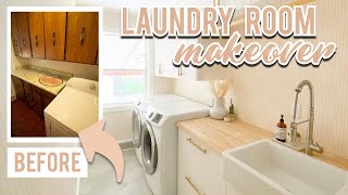 Modern Laundry Room Makeover! Huge transformation for our small laundry room!