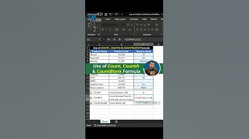 Excel COUNT, COUNTA, COUNTBLANK: 😮 Master These Formulas in Minutes! #shorts
