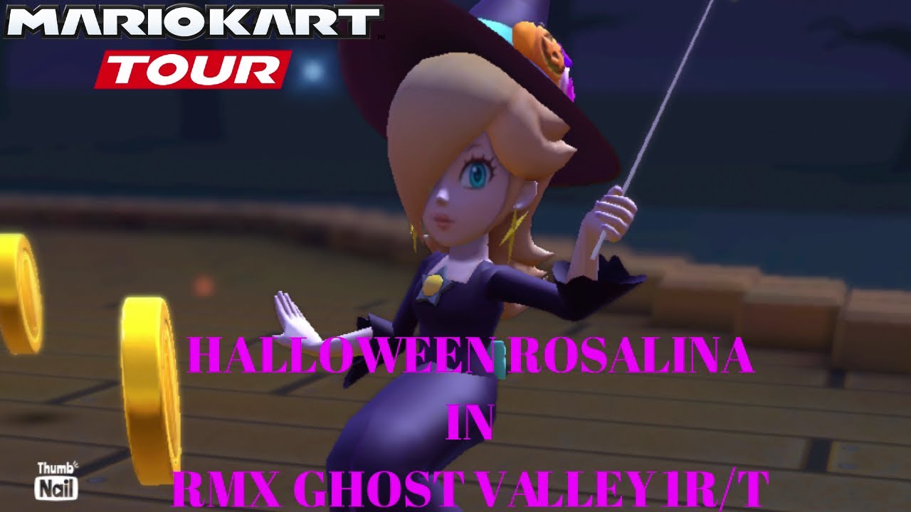 Mario Kart Tour - Halloween Rosalina in RMX Ghost Valley 1R/T - YouTube