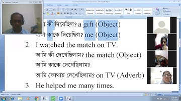 Live Class in Zoom (Trial Session)1, Object of a Verb by Bhuiyan Sir
