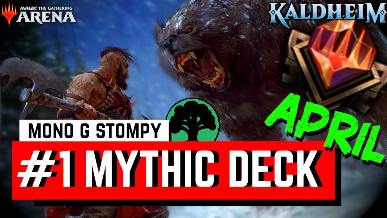 #1 MYTHIC IN 6 HOURS 82% WINRATE?! Mono Green Stompy MTG Arena