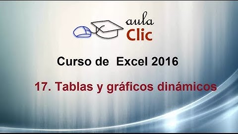 Curso de Excel 2016. 17.1. Tablas y gráficos dinámicos.