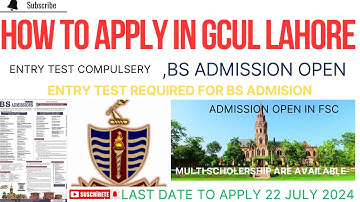 How to apply in GCU Lahore online for admission Fall 2024 | Step by Step Online application procedur