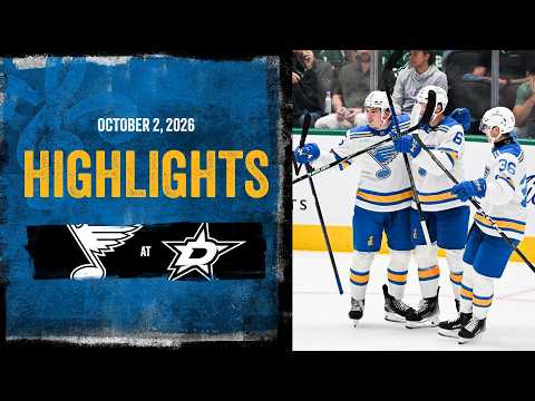HIGHLIGHTS: Blues at Stars - 10/2/26