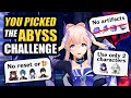 I Let My Chat Choose the Abyss Challenges.. It was cursed | Genshin Impact