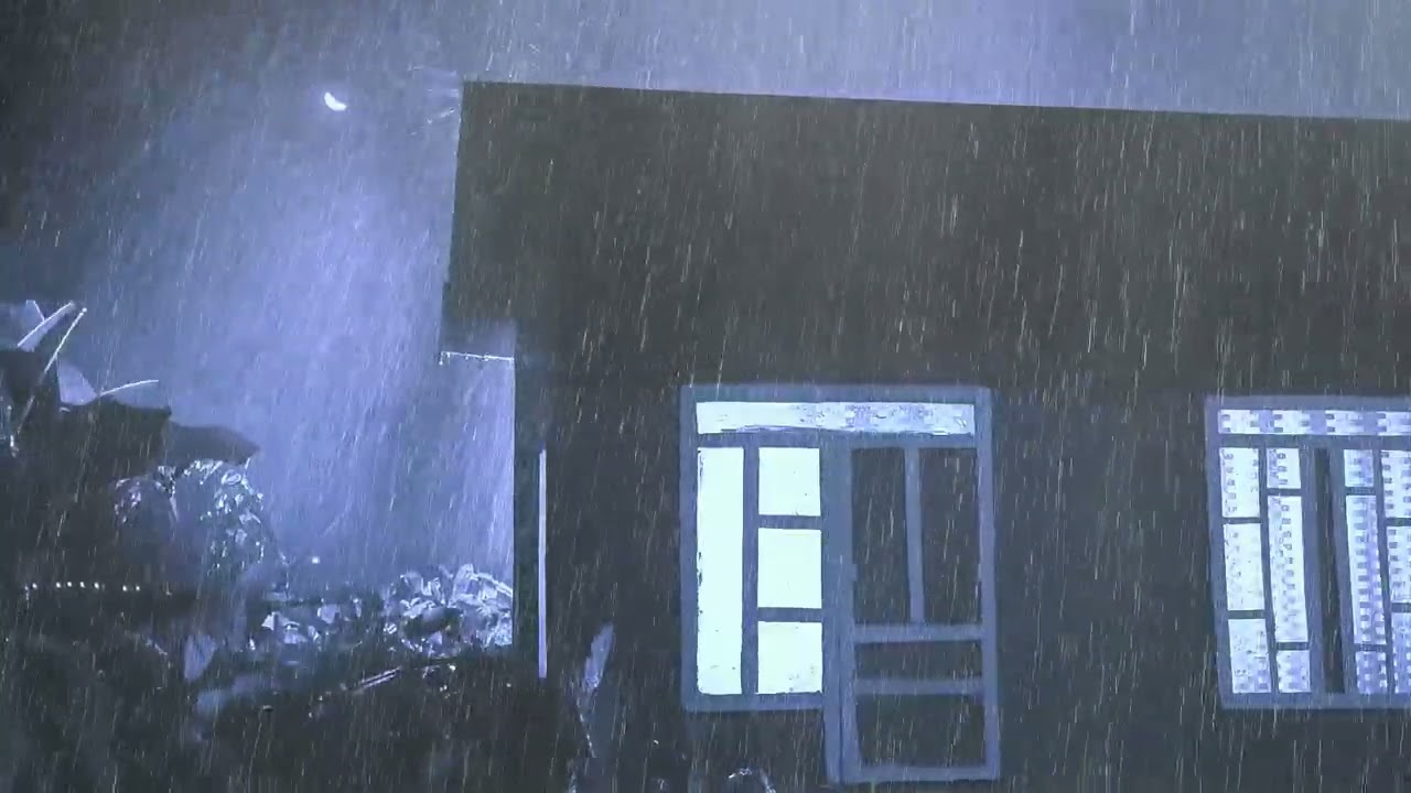 30 MINUTES Rain Sounds on Rooftop Rain Black Screen Rain for Sleep, Study