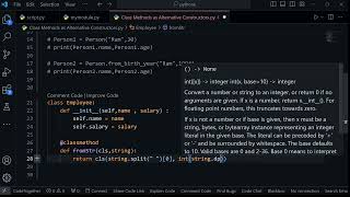 Class Methods as Alternative Constructors