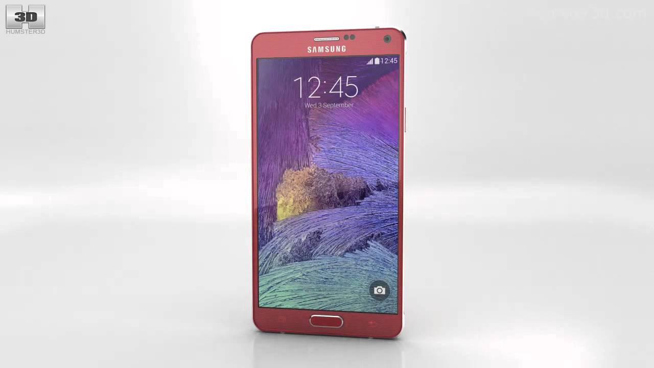 Samsung Galaxy Note 4 Velvet Red by 3D model store YouTube