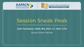 AAPACN 2023 Conference Breakout Session Sneak Peek with Joel VanEaton