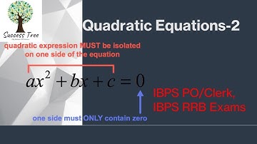 SBI | IBPS| RRB| Quantitative Aptitude | Quadratic Equations (Part-2) | By Sandeep Sir