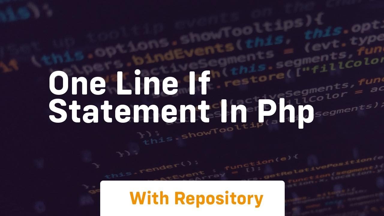 one line if statement in php - YouTube