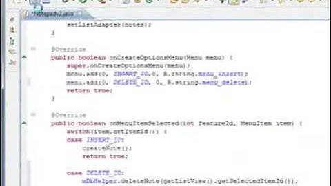 Android NotePad Tutorial video 6/16