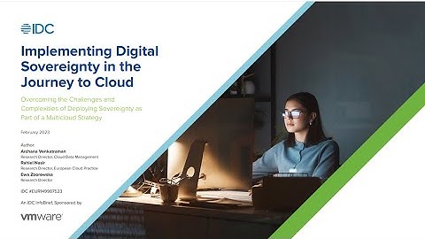 Digital Sovereignty l VMware Sovereign Cloud l IDC Survey