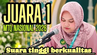 Juara 1 MTQ NASIONAL 2026 Semarang Jawa Tengah SUARA TINGGI LEMBUT DAN STABIL. Luthfi Lathifah Rizki