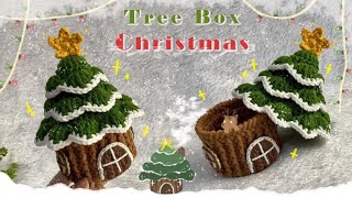 CROCHET CHRISTMAS : Crochet Christmas Tree House 🎄 Christmas Tree Box 🎁 Cute Christmas Crochet Ideas