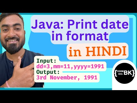 Java program to print the date in the given format | Java coding in Hindi