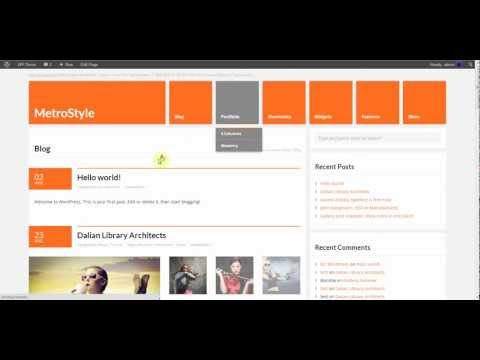 MetroStyle WordPress Theme - Tutorial - Installation & Demo content