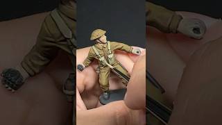 Painting Matchbox Army Men, WWII British Infantry, 1/32 scale