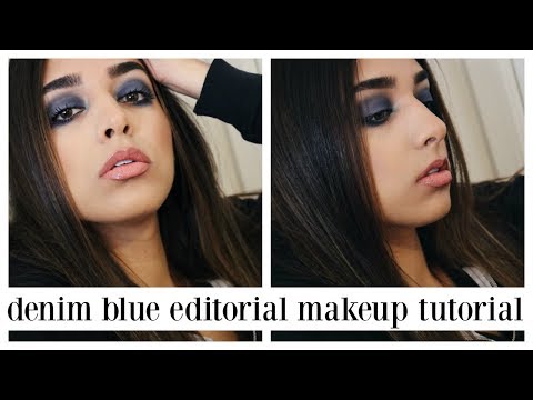 Denim Blue Sultry Editorial Eyeshadow Tutorial -- Eliana Jalali - 동영상