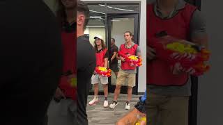 Giant Nerf War In The Office