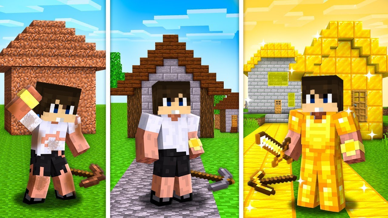 HÁZAT FEJLESZTETTEM FÖLDBŐL MILLIOMOSSÁ A MINECRAFTBAN!