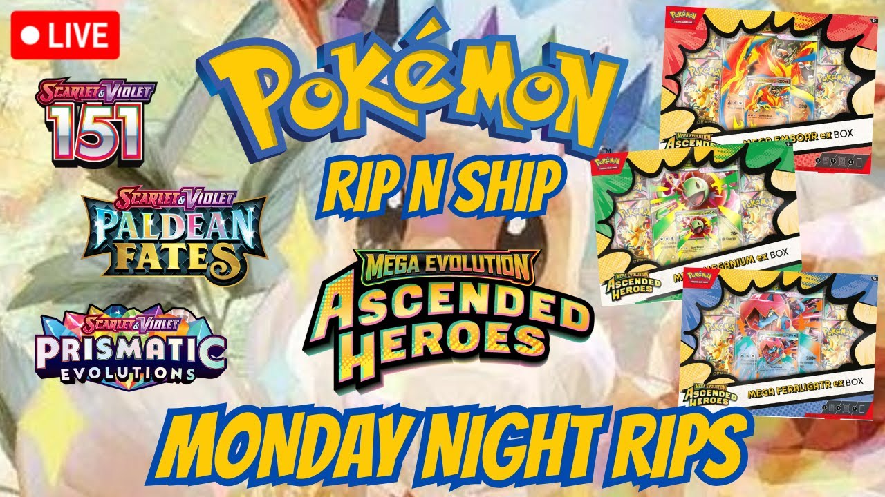 LIVE Pokemon RIP N SHIP! Monday Night Rips! - YouTube