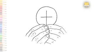 Jesus Christ Communion Chalice drawing | How to draw Communion Chalice sketch easy | #artjanag