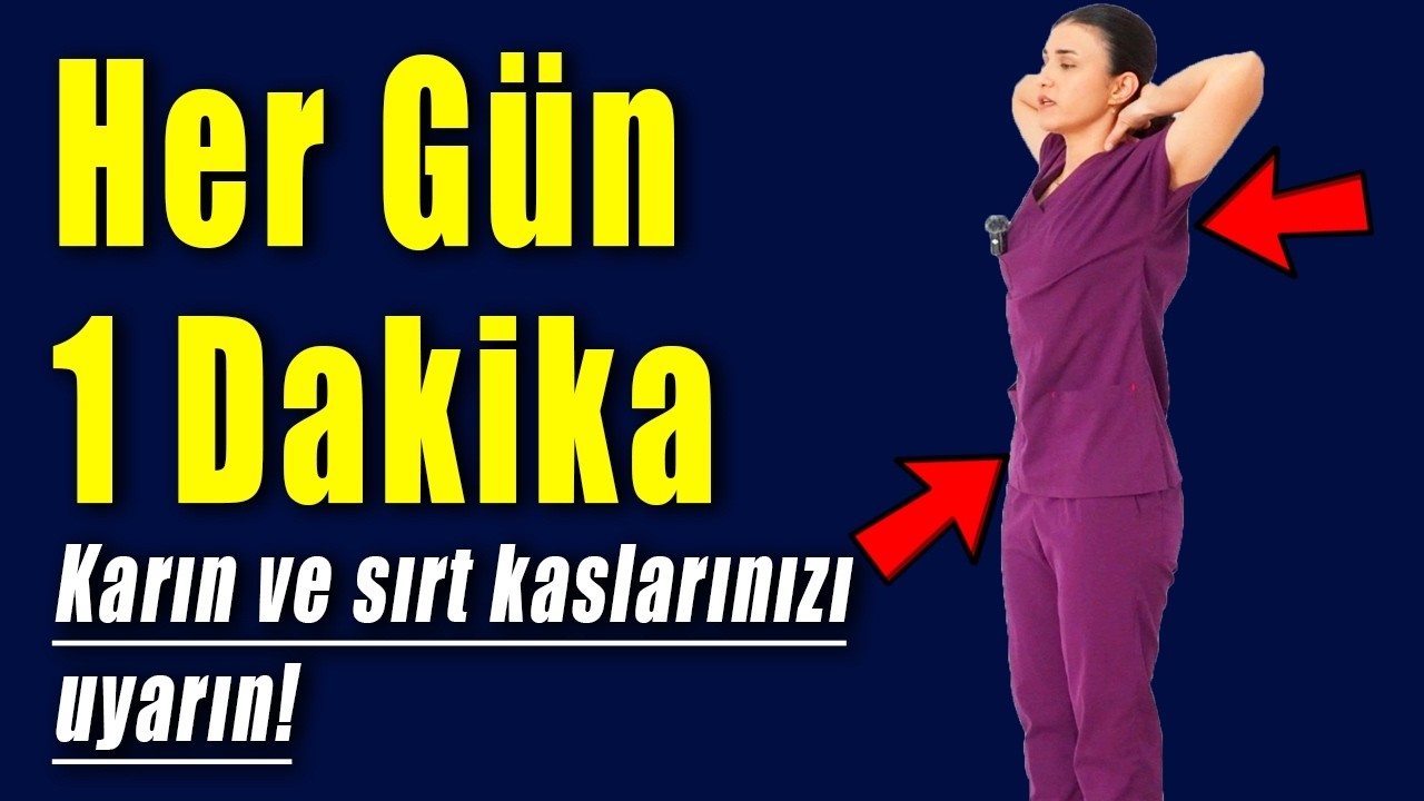 Günde 1 Dakika: Tek Hareketle Sırt, Karın ve Kalça Kaslarını Aktive Edin #aktifizyo