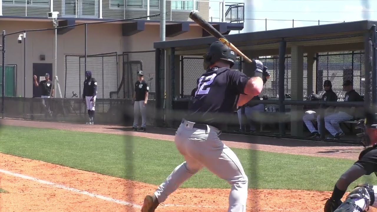Cooper Bowman Double - Yankees Spring Training