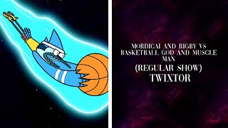 Mordecai And Rigby Vs Basketball God And Muscle Man Basketball Game Twixtor 1080P, No Cc, Loess