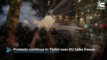 Protests continue in Tbilisi over EU talks freeze
