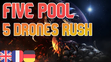 5 Pool rush / five pool build order / Zerg vs Protoss / Starcraft Remastered